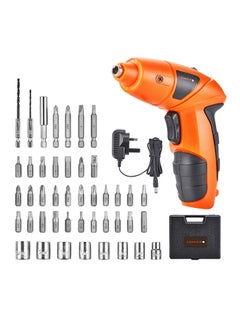 Buy 45-Piece Cordless Screwdriver Set Black/Orange/Silver in Saudi Arabia