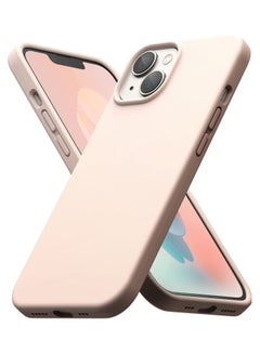 Buy Silicone Case Compatible With Apple iPhone 14 Plus Case 6.7 Inches Pink Sand in Egypt