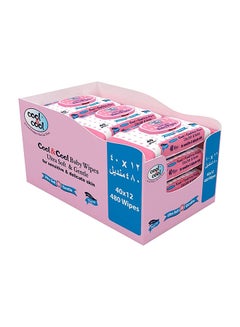 Buy Pack Of 12 Baby Wipes 40's in UAE