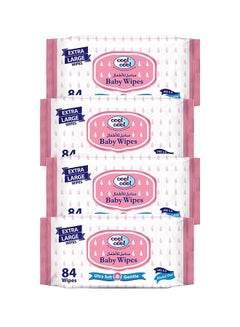 Buy Extra Large Baby Wipes 84's-Pack Of 4 in Saudi Arabia