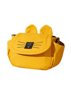 اشتري حقيبة حفاضات بتصميم قطة تثبت على عربة الأطفال - بلون أصفر في السعودية