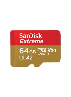 Buy Extreme microSDXC Card UHS-I A2 V30 U3 C10 - 170/80 MB/s 64.0 GB in Egypt