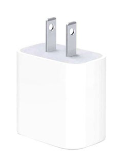Buy 20W USB-C 2-Pin Power Adapter White in UAE