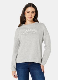 Buy Graphic Sweatshirt Grey in UAE