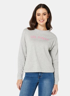 Buy Graphic Sweatshirt Grey in UAE