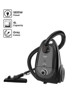 Buy Vacuum Cleaner Anti-bacteria Filter 4 L 1800 W TVC-180SG Grey x Black in Egypt