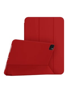 Buy iPad Pro 12.9-inch Case (2020) Leather Folio Stand Folding Cover Compatible with Apple iPad Pro 12.9" (4th) Generation Red in UAE