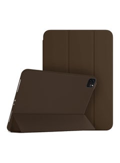 Buy iPad Pro 12.9-inch Case (2020) Leather Folio Stand Folding Cover Compatible with Apple iPad Pro 12.9" (4th) Generation Dark Brown in UAE