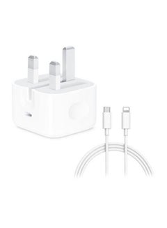 Buy Wall Charger For iPhone ,Type-C Port , With Cable Type-C White in Saudi Arabia