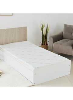 اشتري 500 GSM Soft Snow Down With Optional Fill Air Permeable Comfortable Sleep Relax Waterproof Bamboo Memory Foam Single Mattress Topper Polyester Green في الامارات