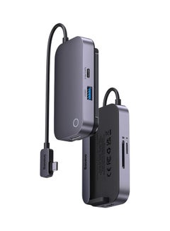 Buy 6 in 1 Universal Connection Extension Hubs Docking Station For Pad And Laptop Grey in UAE