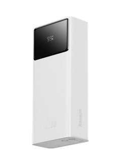 Buy 30000.0 mAh 30000mAh 22.5W Digital Display Fast Charge Power Bank With USB to Type C 3A 0.3m Cable White in UAE