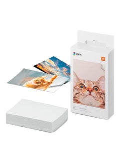 Buy Self Adhesive Portable Photo Printer Paper 20 Sheets White in UAE