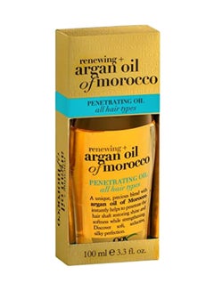 Buy Renewing Hair Oil With Argan Oil Of Morocco Extra Penetrating Oil Dry And Coarse Hair Types New Formula in UAE