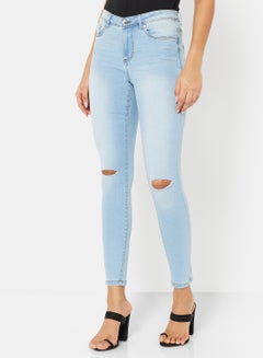 Buy Skinny Fit Jeans Light Blue in UAE