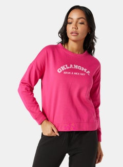 اشتري Oklahoma Crew Neck Sweatshirt وردي في الامارات