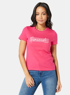 Buy Graphic T-Shirt Pink in UAE