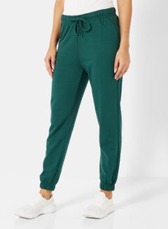 Buy Basic Drawstring Sweatpants Green in UAE