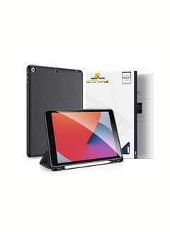 Buy Protective Flip Cover For Apple iPad 10.2 inch 9/8/7(2021/2020/2019) with Pencil Holder Black in UAE