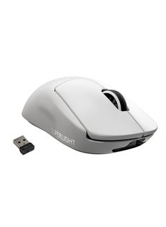 Buy Logitech G PRO X SUPERLIGHT Wireless Gaming Mouse, Ultra-Lightweight, HERO 25K Sensor, 25,600 DPI, 5 Programmable Buttons, Long Battery Life, Compatible with PC/Mac - White in UAE