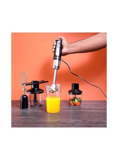 Buy Hand Blender - Multi Purpose Portable|2 Speeds with 8 Variable Speeds, Stainless Steel Blade & Whisk | Perfect Smoothies & Grinding Coffee 600.0 W GHB6137 Black/Clear/Silver in UAE