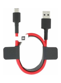 Buy USB-Type C Braided Data Sync Cable Black/Red in UAE