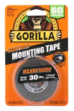 Buy Heavy Duty Double Sided Mounting Tape, Weatherproof, 1" x 60", (Pack of 1) Black in UAE