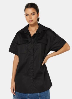 Buy Oversized Shirt Black in Egypt