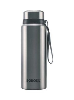 Buy Borosil Vaccum Natural Bottle Silver 750ml in UAE