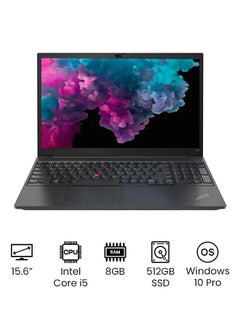 Buy ThinkPad E15 With 15.6-Inch IPS Full HD Display/ Core i5-1135G7 (2.4GHz) 11th Gen Processor/ 8GB RAM DDR4/ 512GB SSD/ Intel Iris Xe / Windows 10 Pro /International Version/ English/Arabic Black in UAE