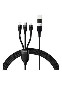 Buy Fast Charging USB + C to Type C 100W, Lightning 20W for iPhone 14 Pro Max, and Micro 18W, Data Cable 1.2M Compatible for Apple 13 12 11, MacBook, iPad, Samsung, Huawei, and More Black in UAE