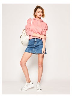 Buy Short Denim Skirt Mid Blue in Saudi Arabia