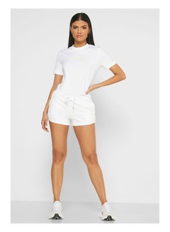 Buy Back Logo Knit Shorts Bright White in UAE