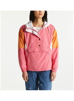 Buy Colourblock Popover Hooded Jacket Glamour Pink / Multi in UAE