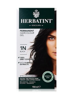 Buy Permanent Herbal Hair Color Gel 1N Black 150ml in UAE