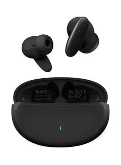 Buy True Wireless Earbuds with Bluetooth v5.1, Mic, IPX5 Water Resistance and Auto Pairing Black in Saudi Arabia