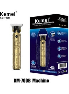Buy Electric Hair Trimmer Cordless Shaver Barber Trimer gold KM-700B Gold in UAE