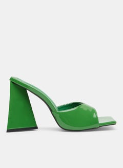 Buy Essential Block Heel Sandals Green in Saudi Arabia