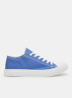 Buy Canvas Low Top Sneakers Blue in Saudi Arabia