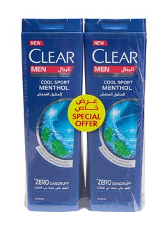 Buy Anti-Dandruff Shampoo Cool Sport Menthol Pack Of 2 400ml + 400ml in UAE