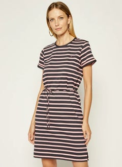 Buy Striped T-Shirt Dress Breton Stripe/Desert Sky/Pink in UAE