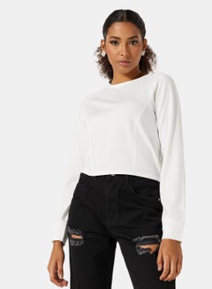 Buy Long Sleeve T-Shirt White in UAE