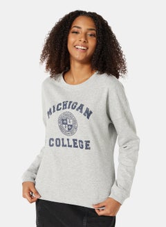 اشتري Michigan College Sweatshirt Grey في الامارات
