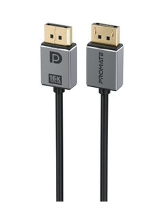 Buy Display Port 2.0 Cable With HD 16K@60Hz Display 80Gbps Bandwidth And 2m Slim Cable Black in Saudi Arabia