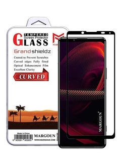 Buy Sony Xperia 5 IV Screen Protector Anti-Scratch Tempered Glass Clear 3D HD Edge to Edge Full Coverage 9H Case Friendly Film 6.1 Inch Clear/Black in UAE