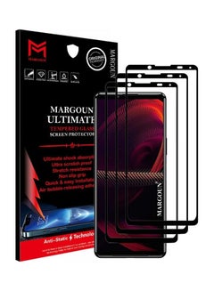 اشتري 3 Pack Anti-Scratch Tempered Glass Clear 3D HD Edge to Edge Full Coverage 9H Case Friendly Film Screen Protector For Sony Xperia 5 IV 6.1 inch Clear/Black في الامارات