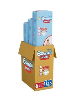 Buy Baby Diapers Jumbo Pack Size 6, XX-Large, +16 KG, 120 Count (Packaging May Vary) in UAE