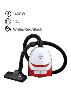Buy Canister Hand Held Vacuum Cleaner 1.2 L 1400.0 W NVC2302A1 White/Red/Black in UAE