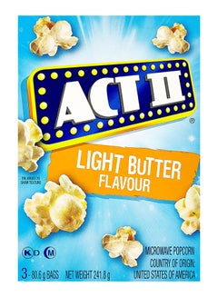 Buy Microwave Popcorn Light Butter Flavour 241.8grams in UAE