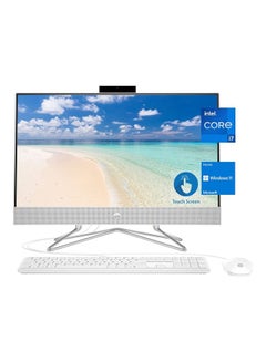 اشتري HP Newest AIO Desktop With 23.8-Inch Display, Intel Core i7-1165G7 Processor16GB RAM/1TB HDD + 256GB SSD/Intel Iris Xe Graphics/Windows 11 Home English Natural Silver في الامارات